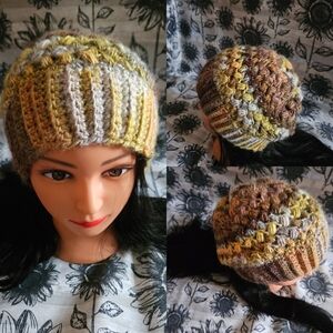 Crochet Woodland Textured Beanie